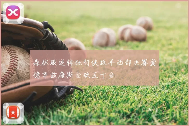 森林狼逆转独行侠扳平西部决赛爱德华兹唐斯合砍五十分