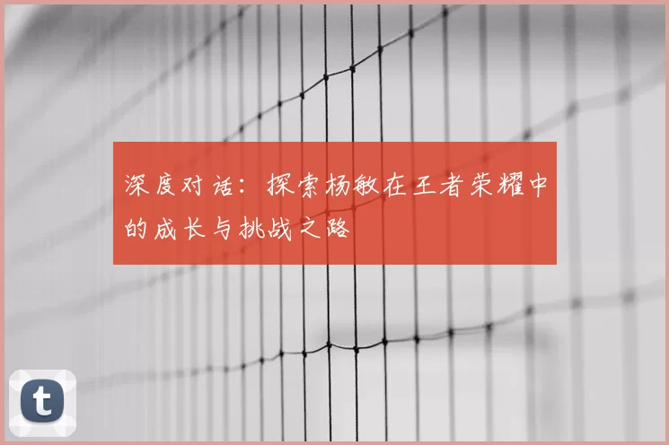 深度对话:探索杨敏在王者荣耀中的成长与挑战之路